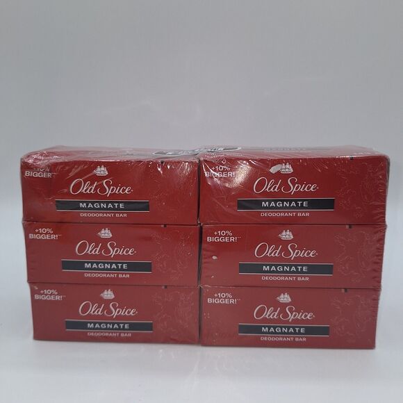 Old Spice Magnate 6 Deodorant Bars Value Pack New And Sealed - Picture 2 of 4